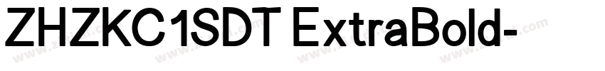 ZHZKC1SDT ExtraBold字体转换
